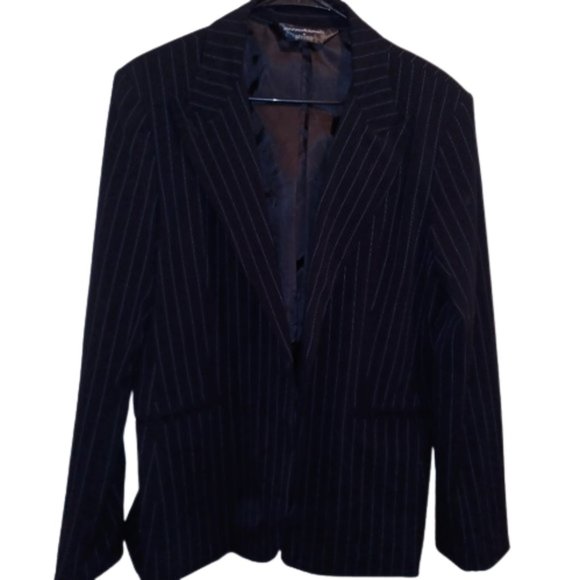 Norma Kamali Jackets & Blazers - Norma Kamali Woman's Blazer jacket coat office shoulder pads dressy classy XL 18